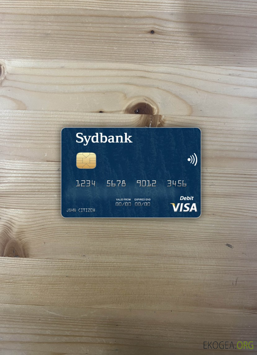 Danemark Sydbank visa carte de débit photolook ,
